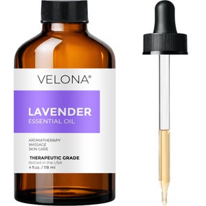 velona Lavender Essential Oil by Velona - 4 Fl Oz | Therapeutic Grade | for Aromatherapy Diffuser, Massage, Skincare, Haircare, Soapmaking