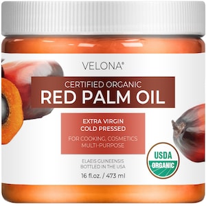 Velona USDA Certified Organic Red Palm Oil 2 Fl Oz - 1 Gallon / 128 Fl | Oz Food and Cosmetic Grade | Cold Pressed | Virgin Unrefined