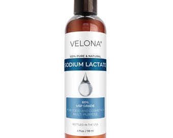 Sodium Lactate 60% - 4 Fl Oz | USP Grade Natural Preservative | For Soap & Lotions | Harder Bar of Soap, pH Regulator, Glycerin substitute