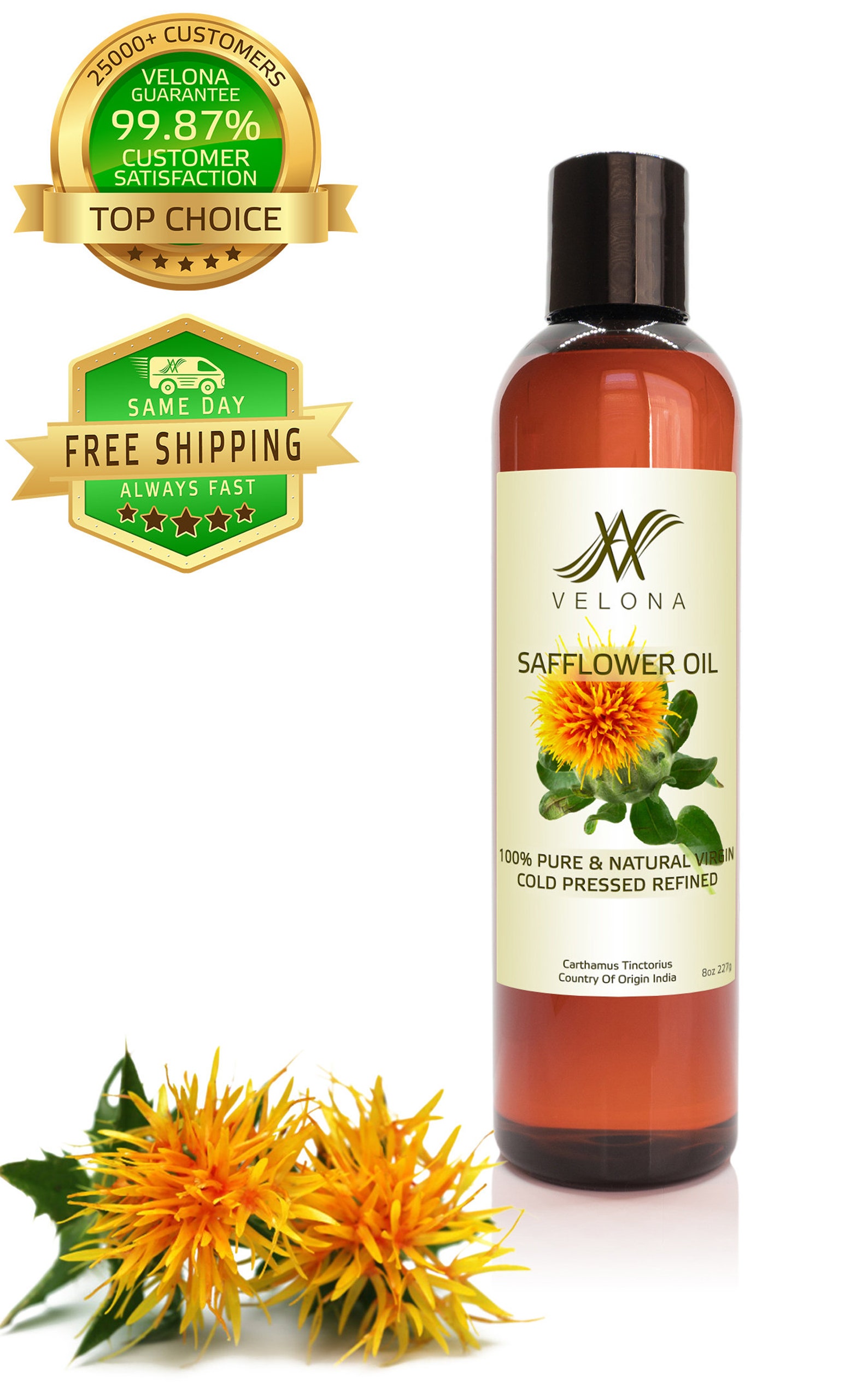 Safflower Oil by Velona 2 oz 7 lb 100 Pure and Natural Etsy