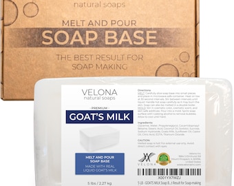 velona 5 LB - Goats Milk Soap Base SLS/SLES free | Melt and pour | Natural Bars For The Best Result for Soap-making
