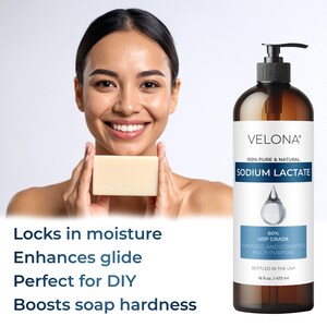 Sodium Lactate 60% - 64 Fl Oz | USP Grade Natural Preservative | For Soap & Lotions | Harder Bar of Soap, pH Regulator, Glycerin substitute image 4
