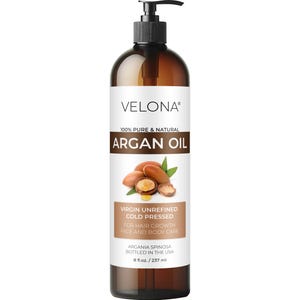 velona Argan Oil - 8 Fl Oz | Morocco Oil | Stimulate Hair Growth, Skin, Body and Face Care | Nails Protector | Unrefined Cold Pressed