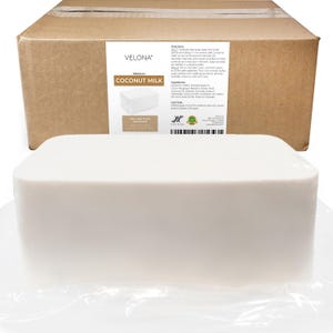 velona 25 LB - Coconut Milk Glycerin Soap Base Bulk SLS/SLES Free | Melt and pour | Natural Bar for The Best Result for Soap Making image 1