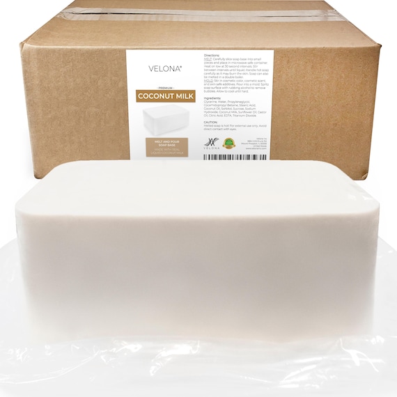 velona 25 LB - Coconut Milk Glycerin Soap Base Bulk SLS/SLES Free | Melt and Pour | Natural Bar for The Best Result for Soap Making