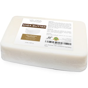 velona 2 LB Shea Butter Melt and Pour Soap Base SLS/SLES free Natural Bars for The Best Result for Soap-Making image 2