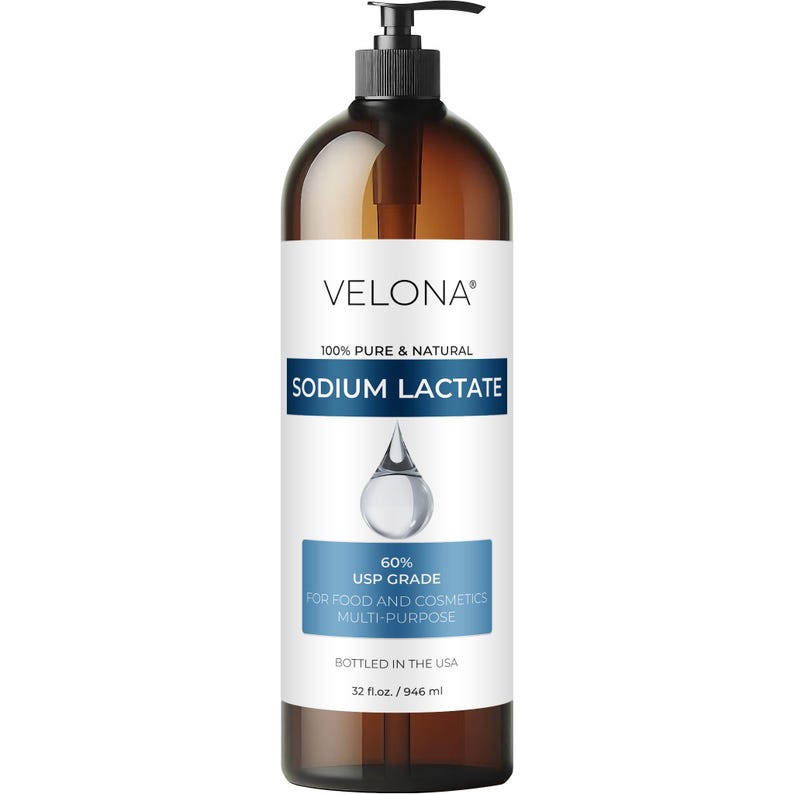 Sodium Lactate 60% - 32 Fl Oz | USP Grade Natural Preservative | For Soap & Lotions | Harder Bar of Soap, pH Regulator, Glycerin substitute image 1