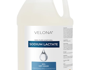 Sodium Lactate 60% - 64 Fl Oz | USP Grade Natural Preservative | For Soap & Lotions | Harder Bar of Soap, pH Regulator, Glycerin substitute
