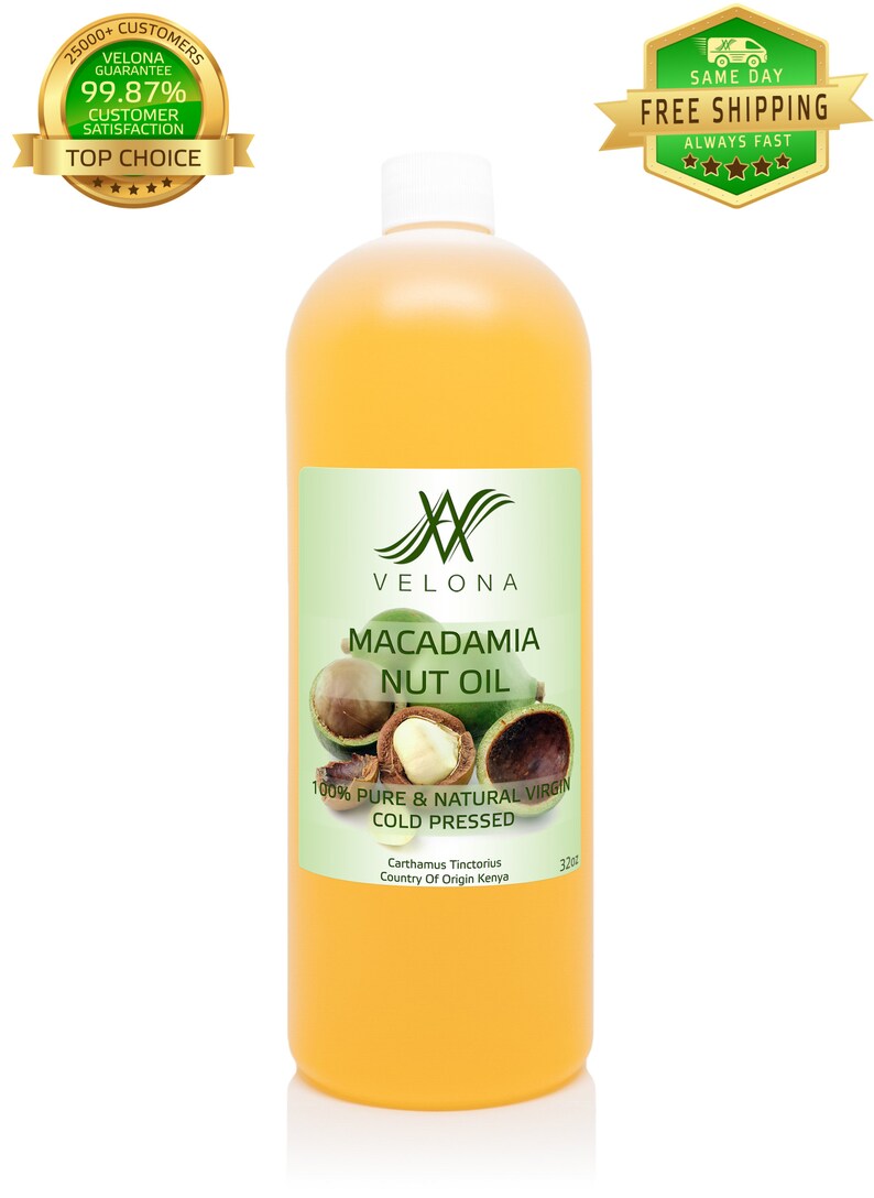 Macadamia Nut Oil by Velona 2 oz 7 lb 100 Pure and Etsy