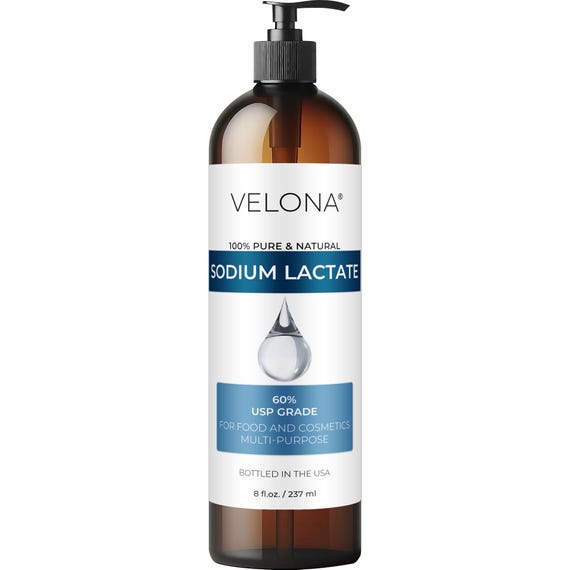Sodium Lactate 60% - 8 Fl Oz | USP Grade Natural Preservative | For Soap & Lotions | Harder Bar of Soap, pH Regulator, Glycerin substitute