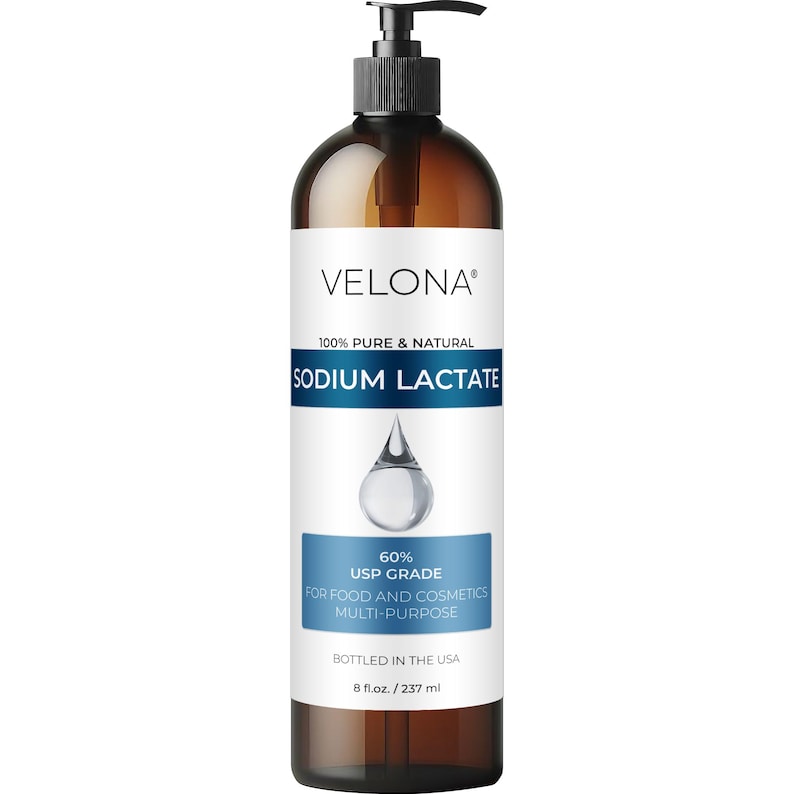 Lactato de sodio al 60 % - 237 ml (8 onzas líquidas) | Conservante natural de grado USP | Para jabones y lociones | Jabón en barra más duro, regulador de pH, sustituto de glicerina imagen 1