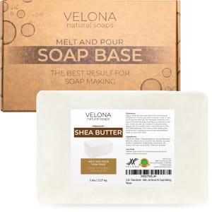 velona 5 LB - Shea Butter - Melt and Pour Soap Base SLS/SLES free | Natural Bars for The Best Result for Soap-Making