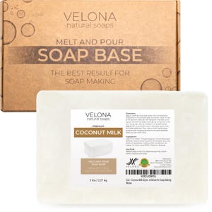 velona 5 LB - Coconut Milk Glycerin Soap Base SLS/SLES Free | Melt and Pour | Natural Bar for The Best Result for Soap Making 画像 1