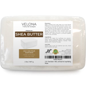 velona 2 LB Shea Butter Melt and Pour Soap Base SLS/SLES free Natural Bars for The Best Result for Soap-Making image 4