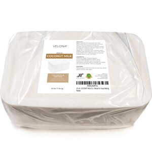 velona 25 LB - Coconut Milk Glycerin Soap Base Bulk SLS/SLES Free | Melt and pour | Natural Bar for The Best Result for Soap Making image 4