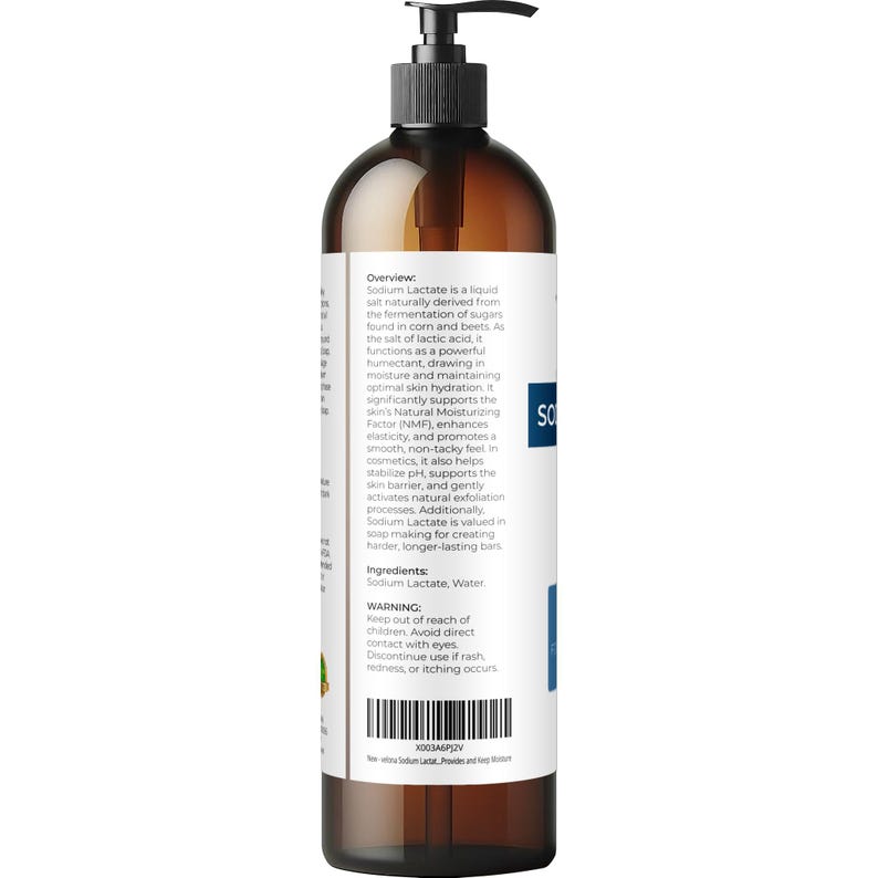 Lactato de sodio al 60 % - 237 ml (8 onzas líquidas) | Conservante natural de grado USP | Para jabones y lociones | Jabón en barra más duro, regulador de pH, sustituto de glicerina imagen 3