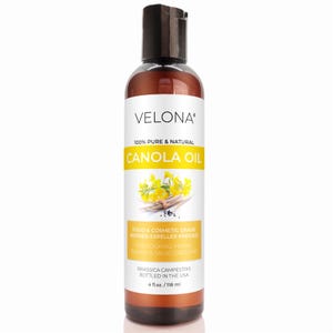 velona Canola Seed Oil 4 Fl Oz | 100% Pure and Natural Carrier Oil | Refined, Expeller pressed | Cooking, Dressing, Skin, Face, Body Care
