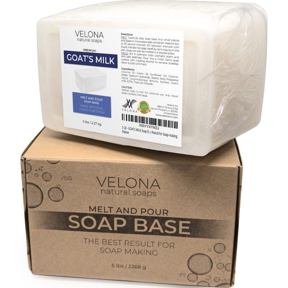 Velona 5 LB Goats Milk Soap Base SLS/SLES Free Melt and Pour