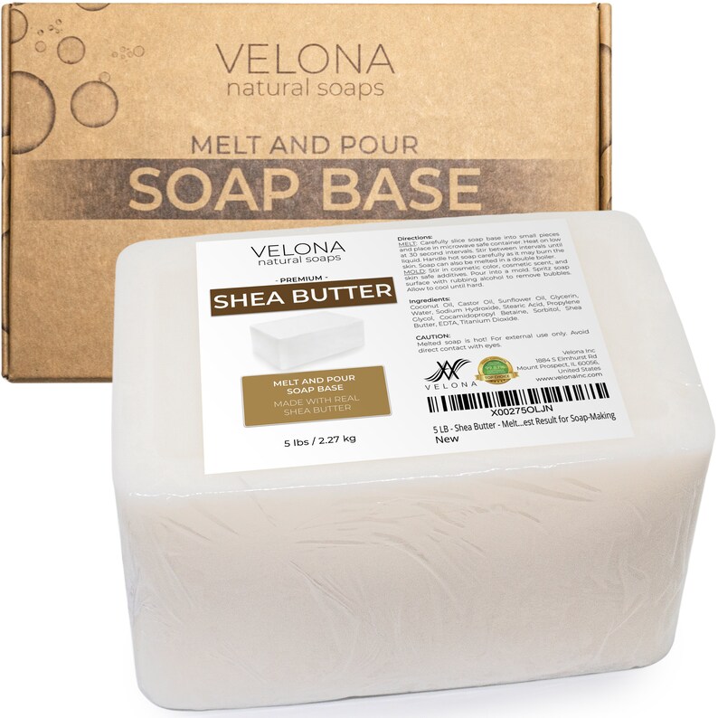 Shea Butter Melt and Pour Soap Base by Velona SLS/SLES Etsy