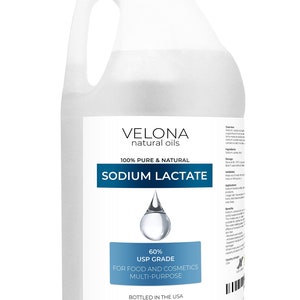 velona Sodium Lactate 60% - 64oz USP Grade Natural Preservative For Soap Making, Lotions Harder Bar of Soap pH Regulator Glycerin substitute