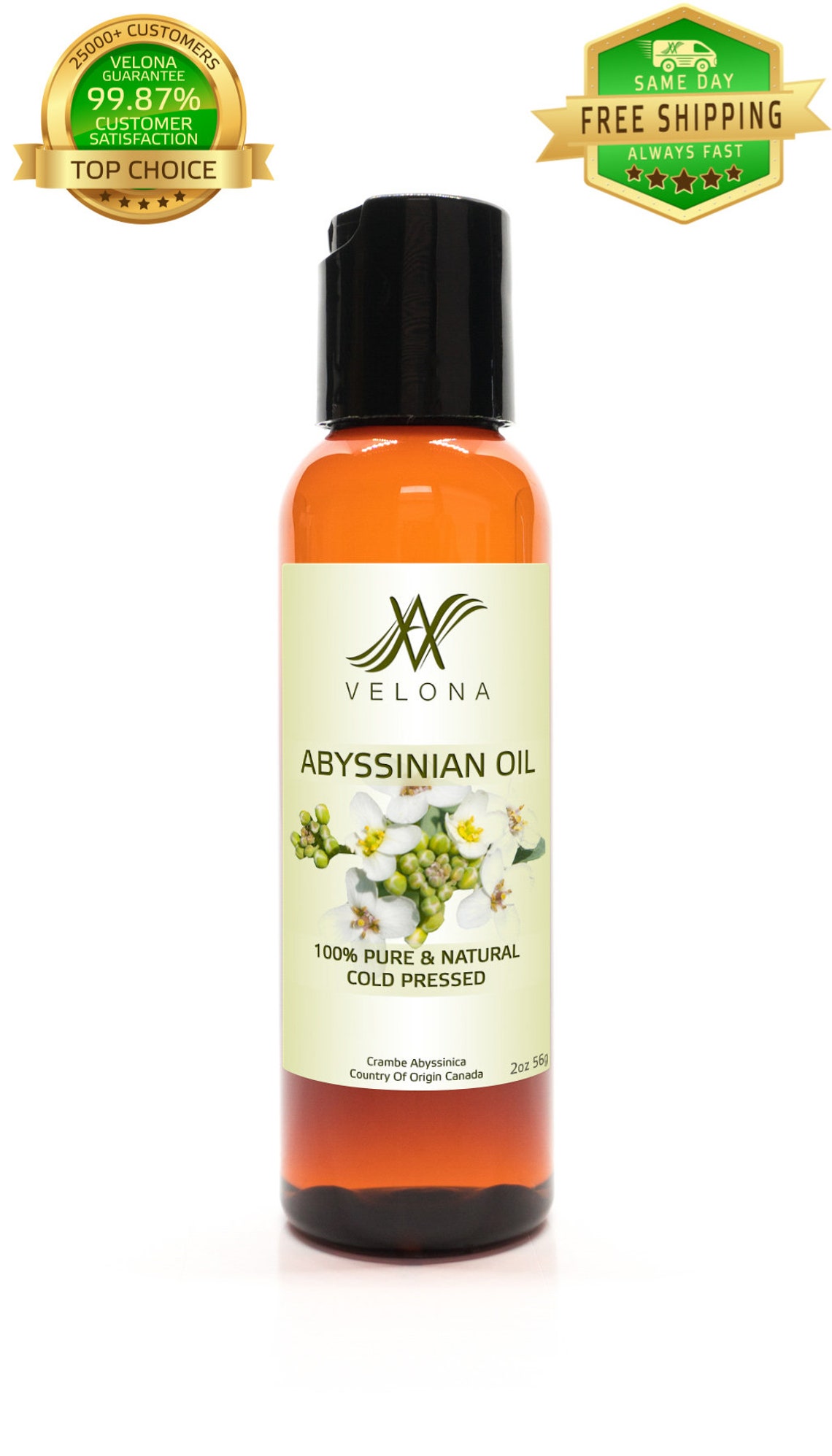 Abyssinian Oil by Velona 2 oz 7 lb 100 Pure and Natural Etsy