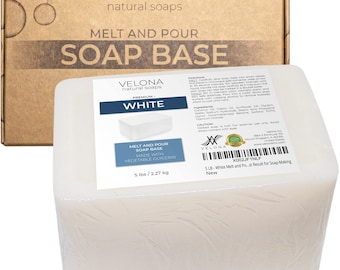 velona 5 LB - White Melt and Pour Soap Base SLS/SLES free | Natural Bars for The Best Result for Soap-Making