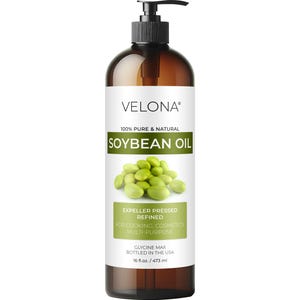 Velona Soybean Oil 2 Fl Oz-1 Gallon/128 Fl Oz | 100% Pure and Natural | Refined | Cooking, Baking, Skin, Hair, Body & Face Moisturizing