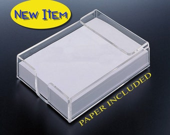4X6 Acrylic Notepad Holder (WITH PAPER)