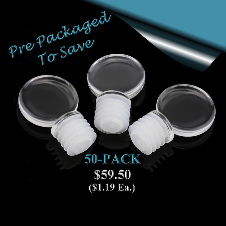 Round Acrylic Wine Bottle Stopper Blanks 50Pack Etsy
