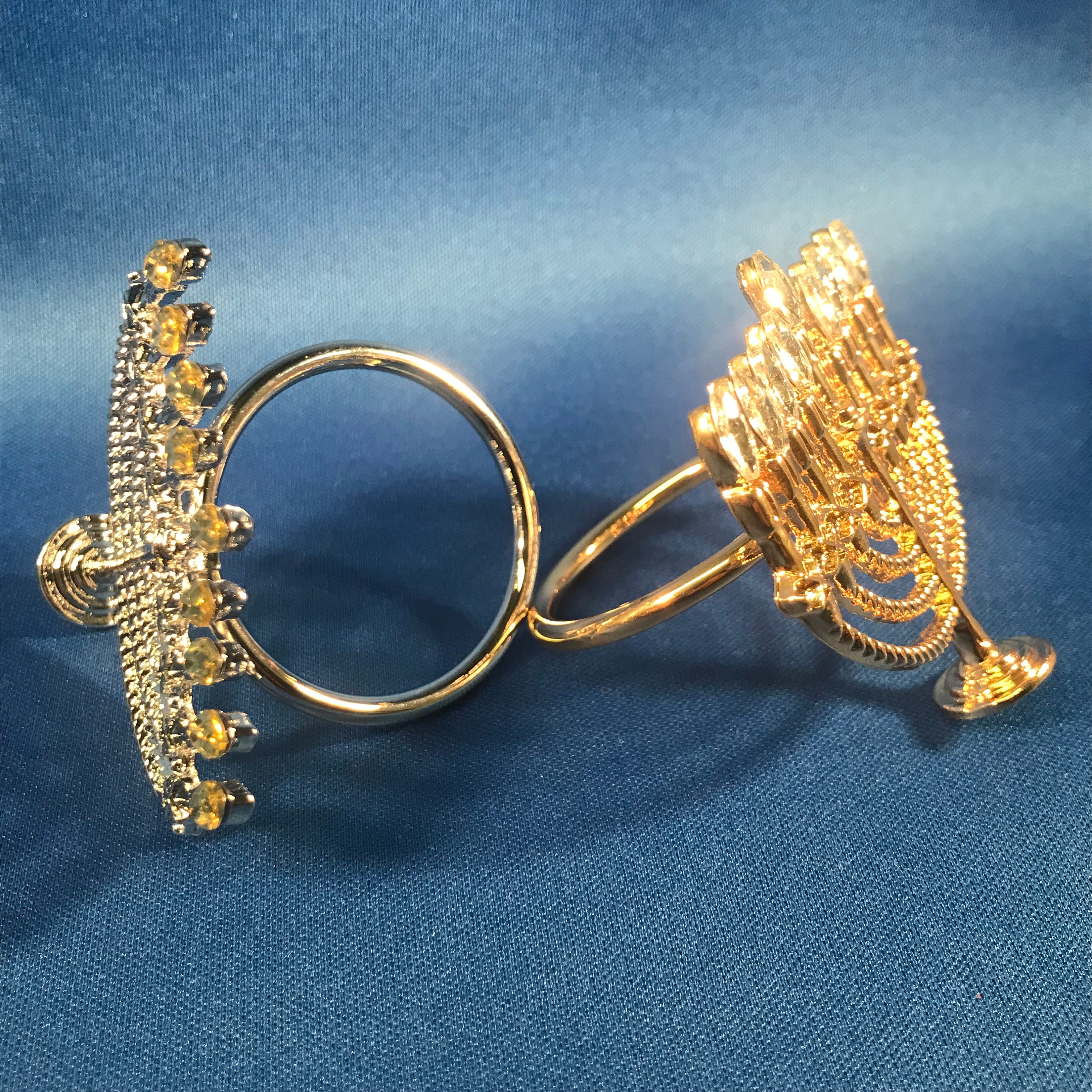 Chanukah Menorah Napkin Ring set of 4 Etsy