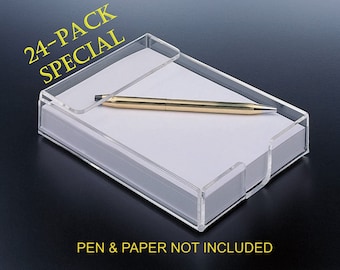4x6 Acrylic Notepad Holder (24-PACK W/O Paper)
