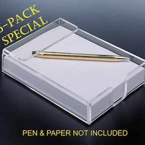 4X6 Acrylic Notepad Holder (6-Pack W/O Paper)