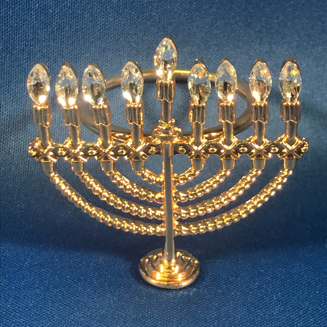 Chanukah Menorah Napkin Ring set of 4 Etsy