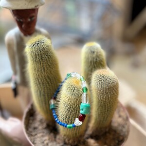 antique glass bead bracelet