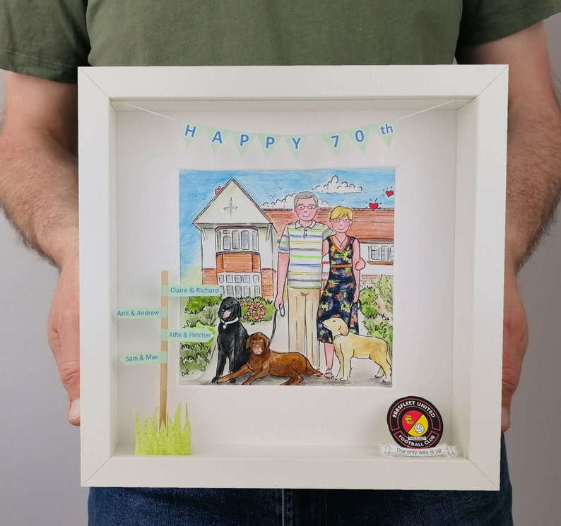 70th birthday gift for dad framed personalised etsy uk