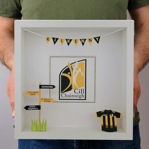 Kilkenny Hurling GAA Personalised Frame - County Kilkenny Crest with 3D Custom Designed Features
