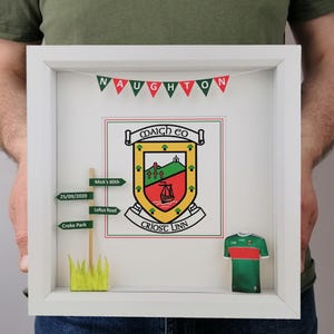 County Mayo GAA personalisierter Bilderrahmen - Gälischer Fußball-Mannschaftswappen - Druck von Schild irischer Grafik