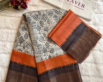 38 Size Stitched Gicha Tussar Silk With Sanskrit Sloka
