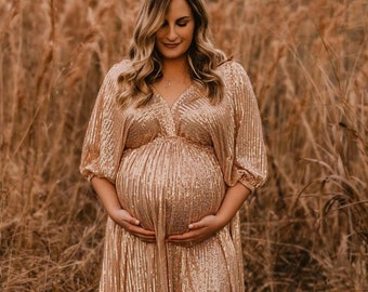 EVELYN Sequin Maternity Dress Gown | Maternity Photography | Maternity Dress - PRE-ORDER