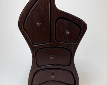 Walnut, maple, and cherry keepsake bandsaw jewelry box