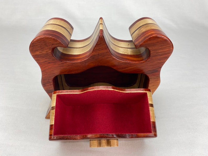 Keepsake Jewelry Bandsaw Box Made From Padauk Maple and Etsy