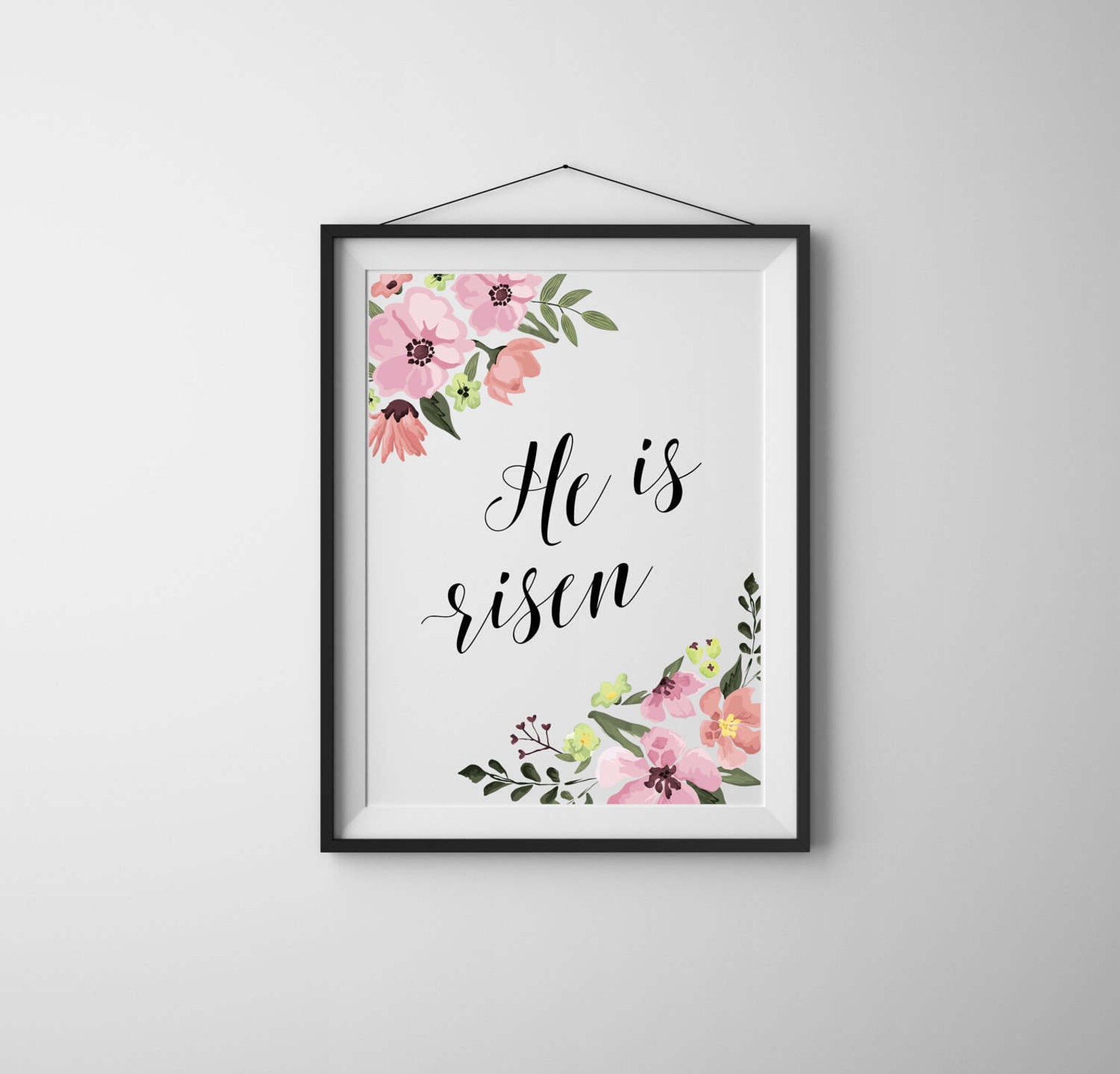 He is risen Printable wall art Easter decor Instant download Etsy