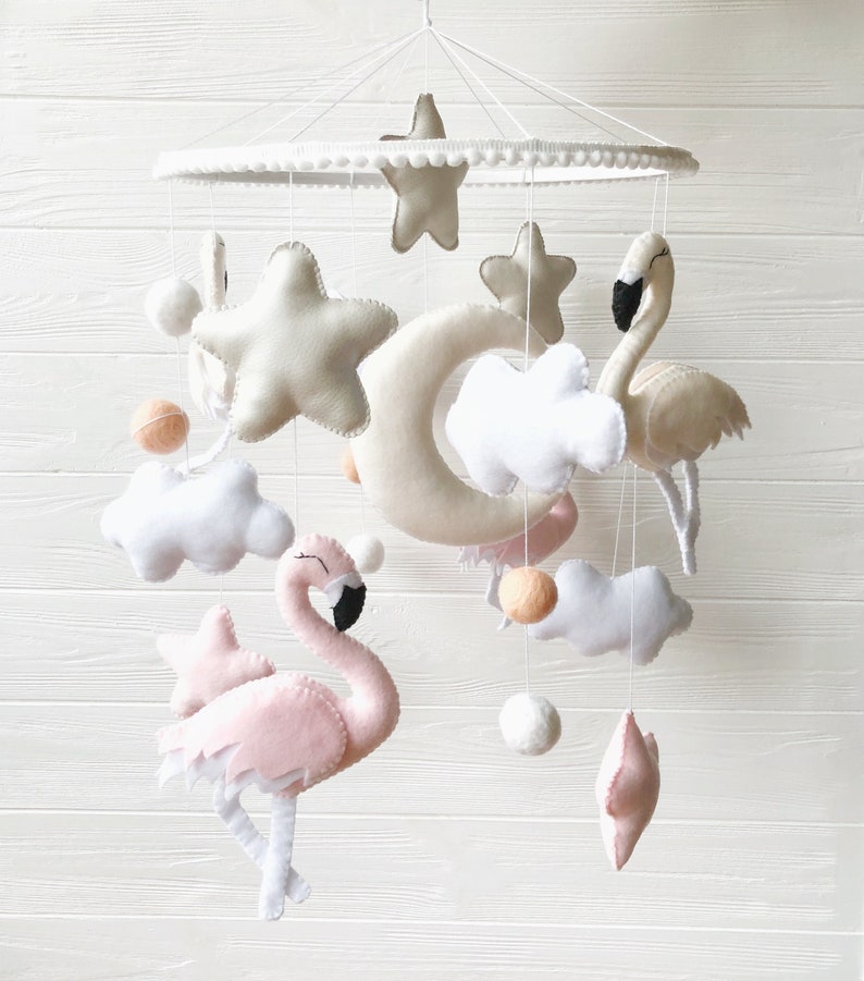 flamingo cot mobile