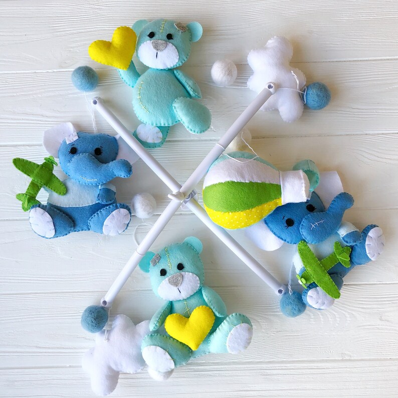 teddy bear cot mobile