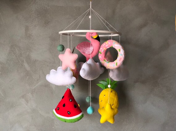 flamingo baby mobile