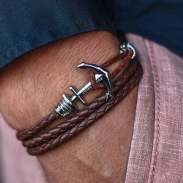 Mens Anchor Bracelet Etsy