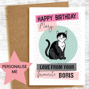 Joyeux anniversaire du chat - personnalisez - choisissez votre chat
