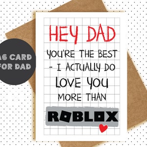 Vatertag - DAD - Opa - Geburtstag - Personalisieren - Teenager - Ich liebe dich mehr als. . . ROBLOX