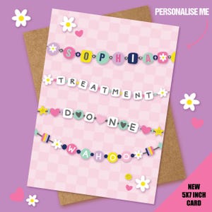 Trattamento completato - Braccialetto dell'amicizia - Personalizzato - Chemio - Radioterapia - Trattamento del cancro - Fine del trattamento - ragazze - rosa viola