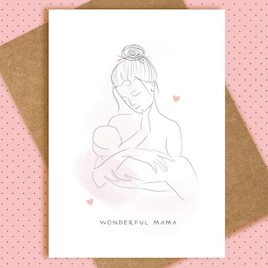 Wonderful Mama - Carte texturée A6 - Célébration d'une maman merveilleuse et incroyable - Faites-lui savoir qu'elle a fait et qu'elle fait un travail brillant !